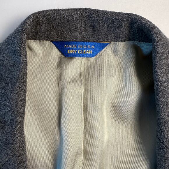 Pendleton Woolen Mills Men’s 42L Gray Virgin Wool Blazer Sport Coat Made in USA - Picture 8 of 16